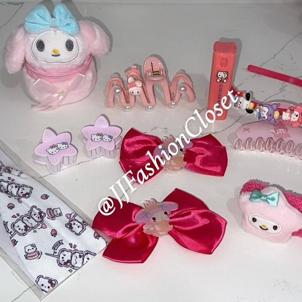 Cute Pink MyMelody Girls Accessories Set